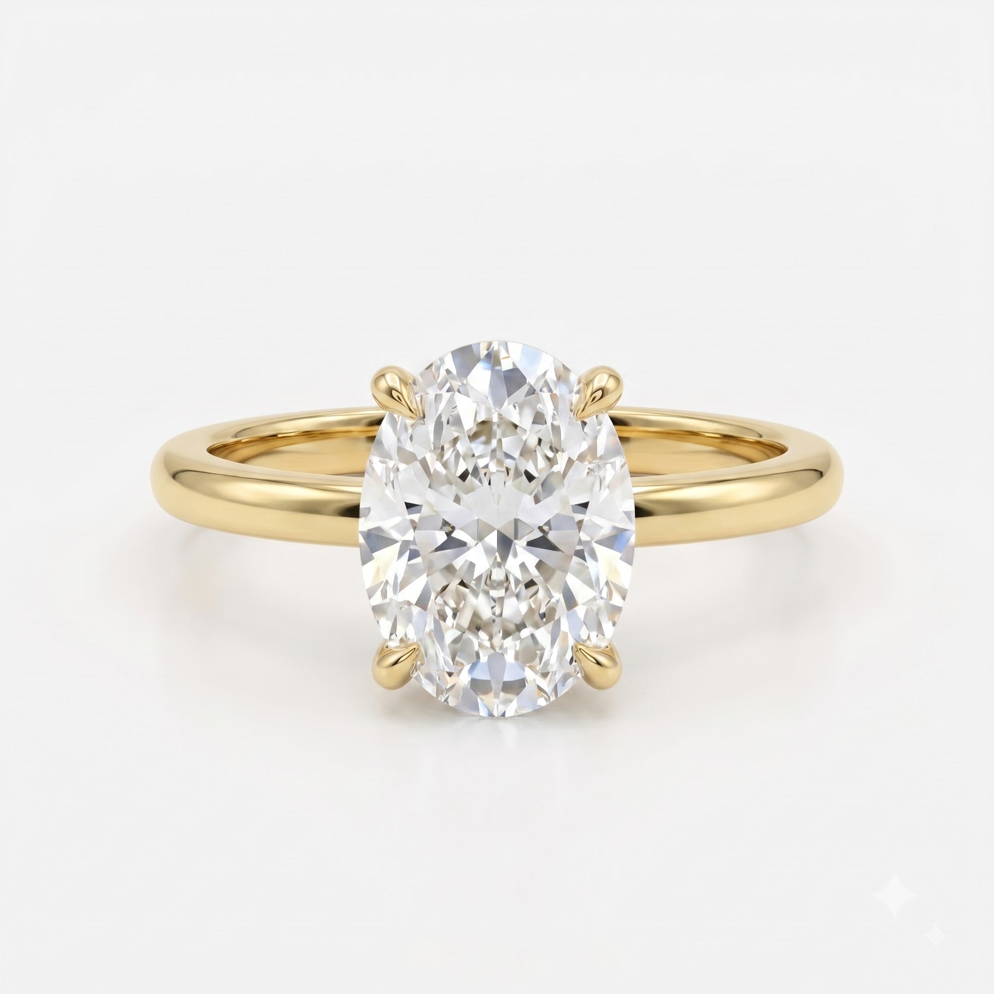 Modern Heirloom Oval Diamond Solitaire Engagement Ring