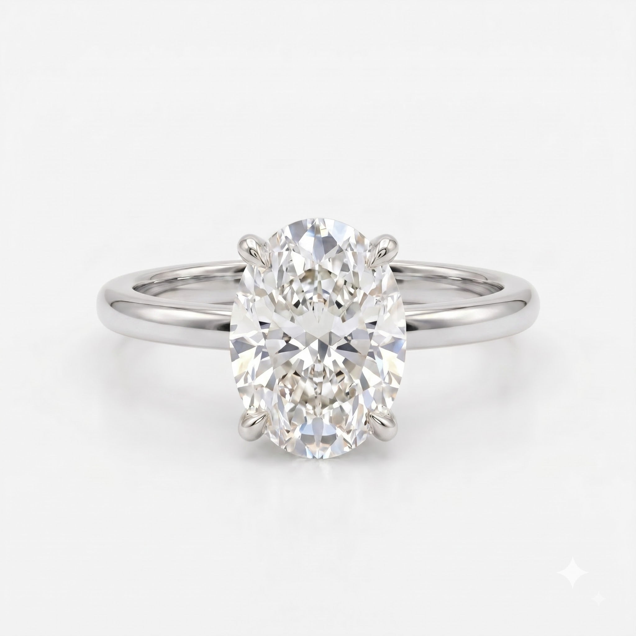Modern Heirloom Oval Diamond Solitaire Engagement Ring