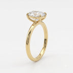Modern Heirloom Oval Diamond Solitaire Engagement Ring
