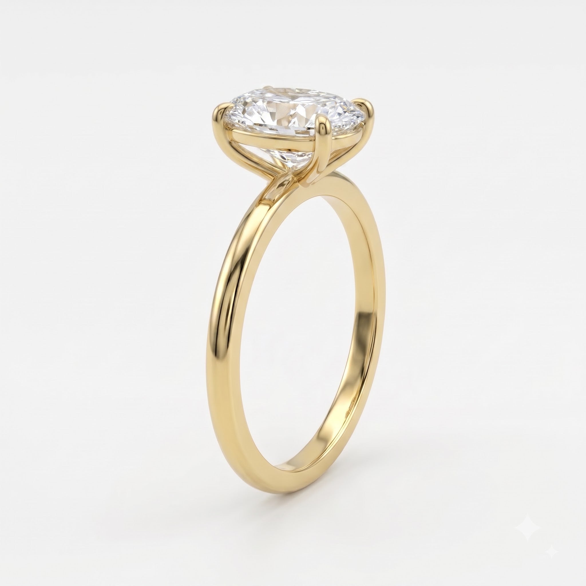 Modern Heirloom Oval Diamond Solitaire Engagement Ring