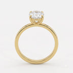 Modern Heirloom Oval Diamond Solitaire Engagement Ring