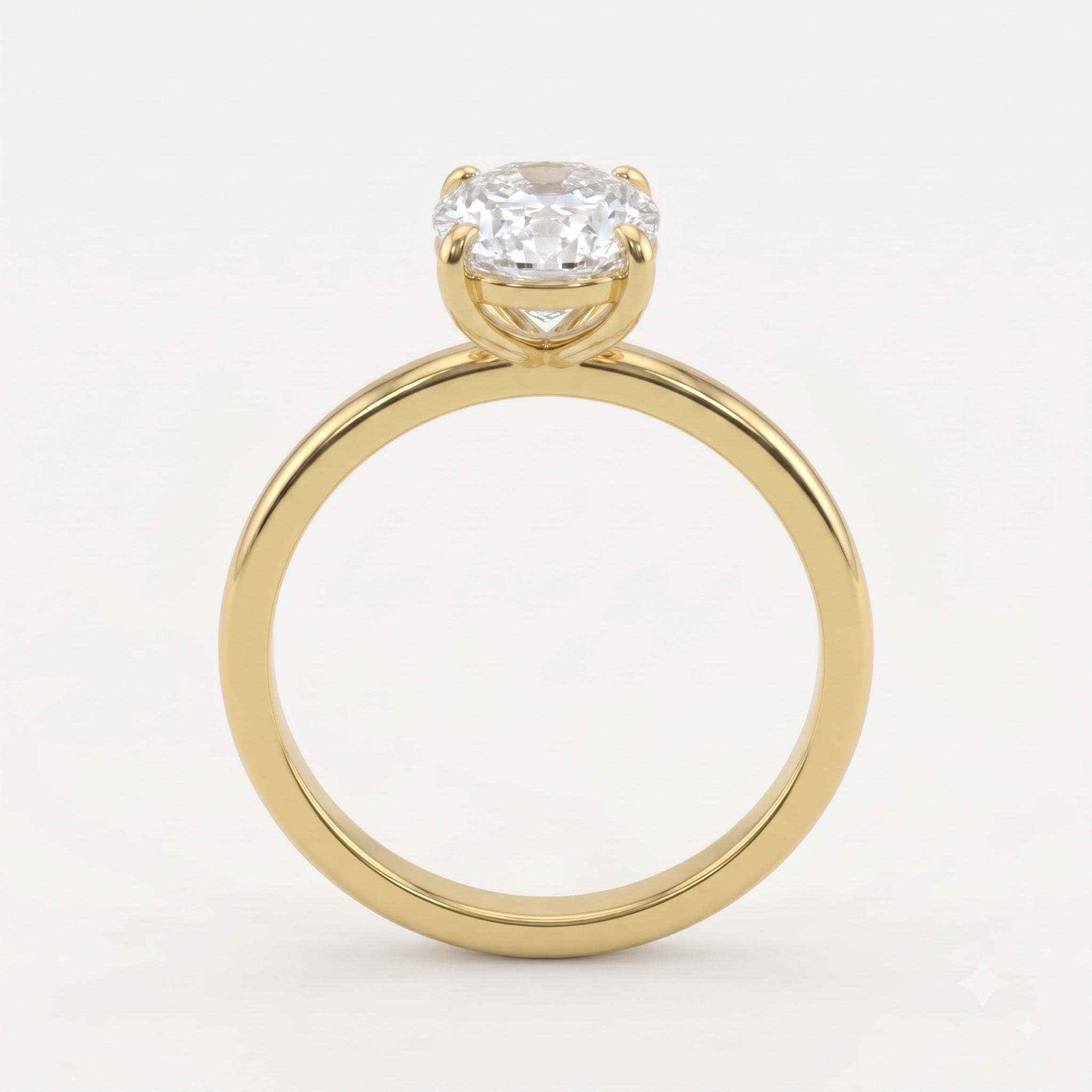 Modern Heirloom Oval Diamond Solitaire Engagement Ring