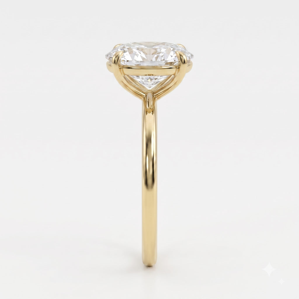 Modern Heirloom Oval Diamond Solitaire Engagement Ring