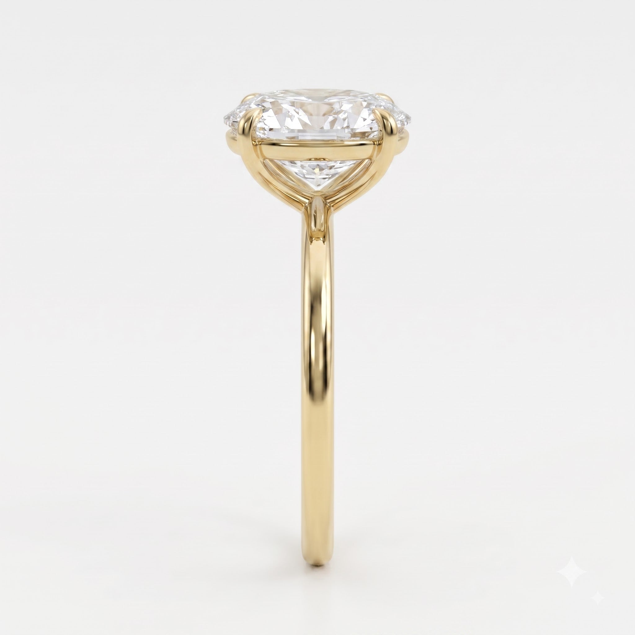 Modern Heirloom Oval Diamond Solitaire Engagement Ring