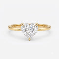 Minimalist Heart Cut Lab Diamond Engagement Ring
