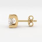 Modern Statement Round Diamond  Stud Earrings