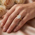 Valencia Vintage Dutch Marquise Diamond Hidden Halo Ring