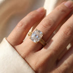 The Royal Radiance Cushion-Cut Diamond Vintage Ring