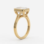 The Aurelia Radiance Radiant Diamond Hidden Halo Ring