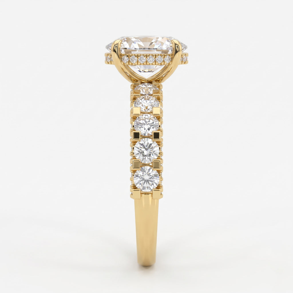 Eternal Elegance Luxe Oval Diamond Hidden Halo Ring
