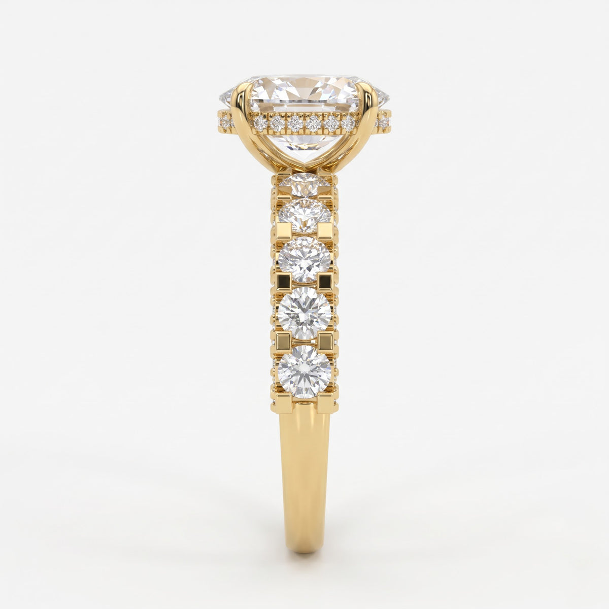 Eternal Elegance Luxe Oval Diamond Hidden Halo Ring