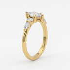 Modern five-stone Marquise Diamond statement engagement ring