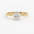 Classic Oval Shape Diamond  Solitaire Engagement Ring