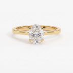 Classic Oval Shape Diamond  Solitaire Engagement Ring