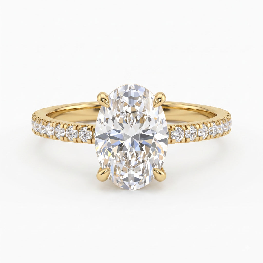 Oval Lab Grown Diamond Engagement Ring