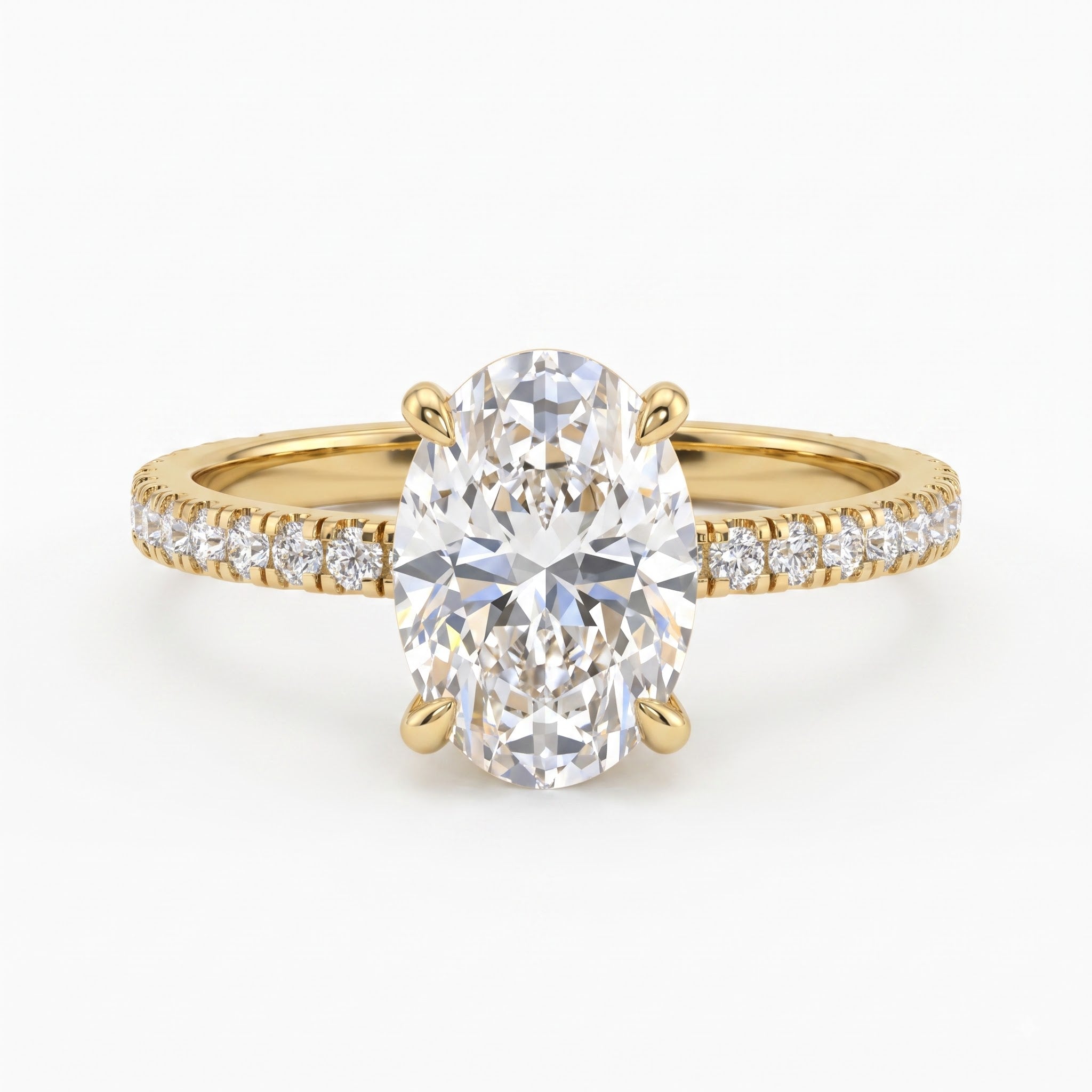 Oval Lab Grown Diamond Engagement Ring