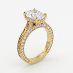 The Eternal Aurelia Oval Diamond Hidden Halo Ring