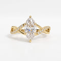 Aurelia Marquise Cut Infinity Design Side Stone Engagement Ring