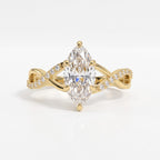 Aurelia Marquise Cut Infinity Design Side Stone Engagement Ring