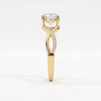 Round Celestine Élan Luxe Infinity Design Side Stone Ring
