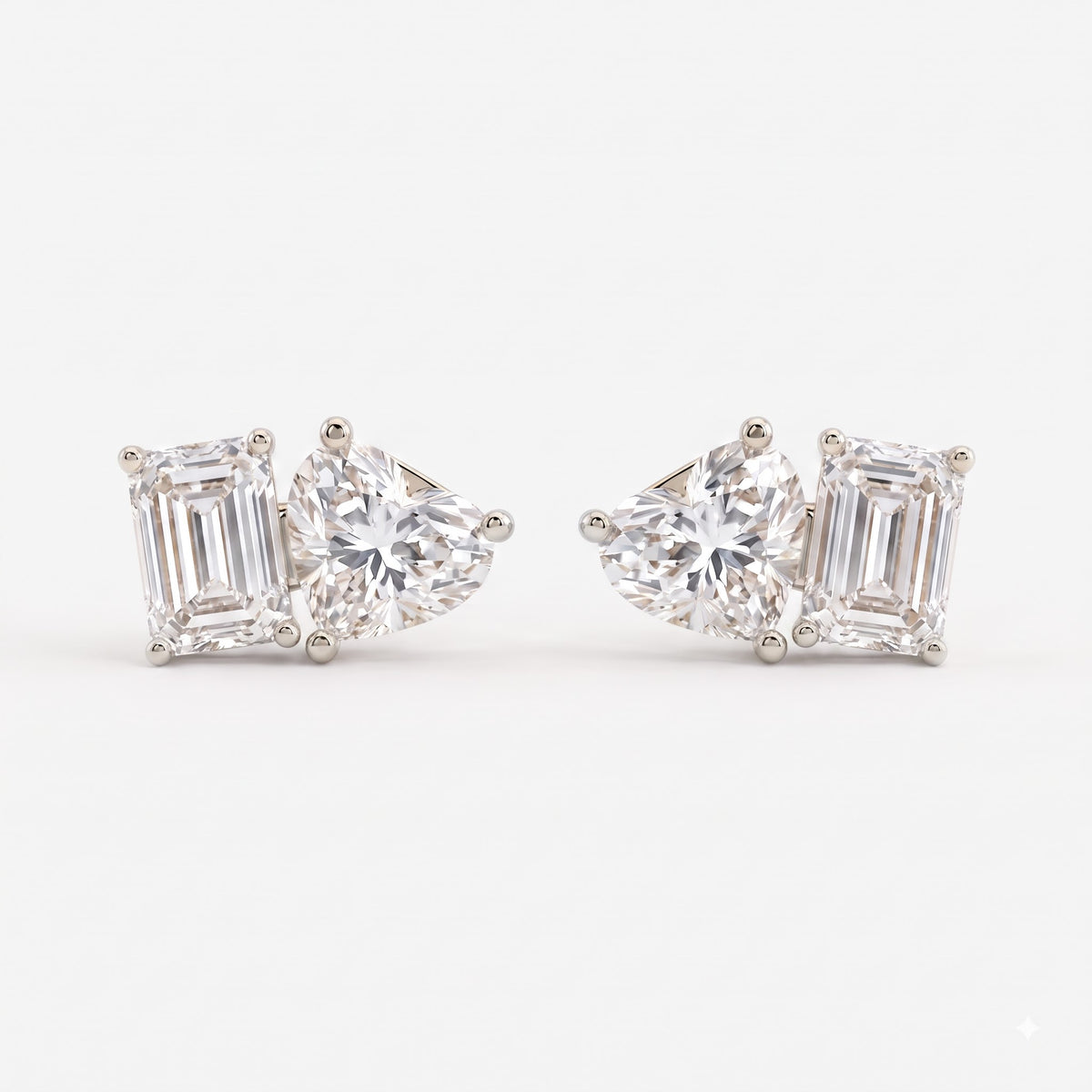 Aurelia Duo Emerald & Pear Diamond Fashion Earrings