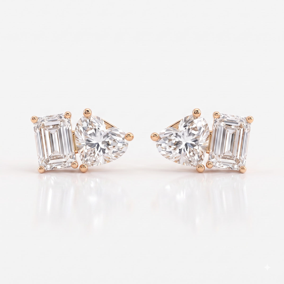 Aurelia Duo Emerald & Pear Diamond Fashion Earrings