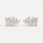 Aurelia Duo Emerald & Pear Diamond Fashion Earrings