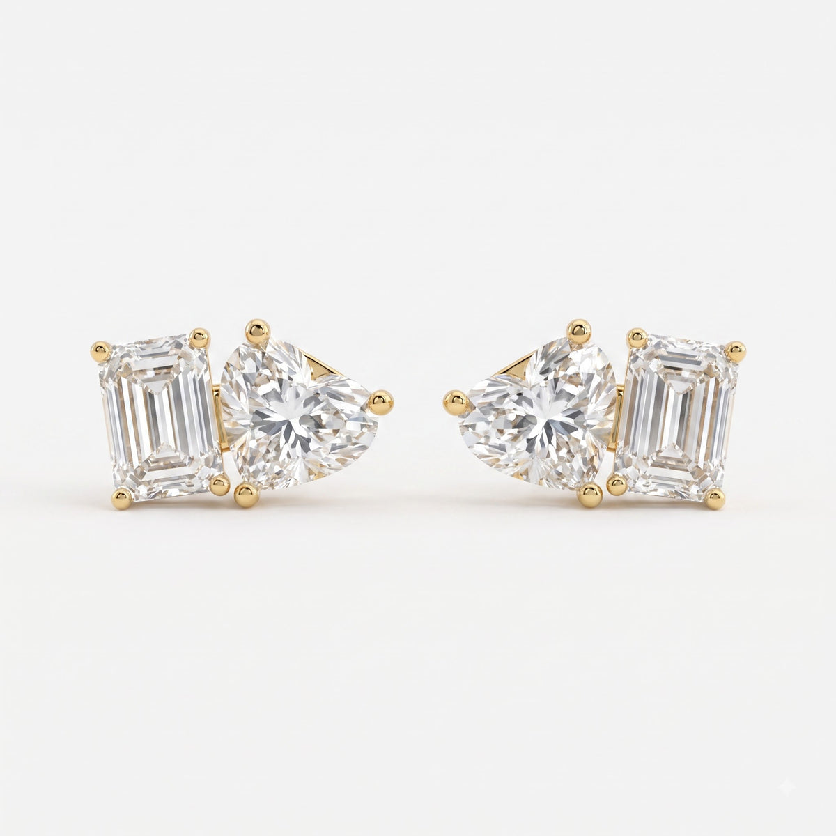 Aurelia Duo Emerald & Pear Diamond Fashion Earrings