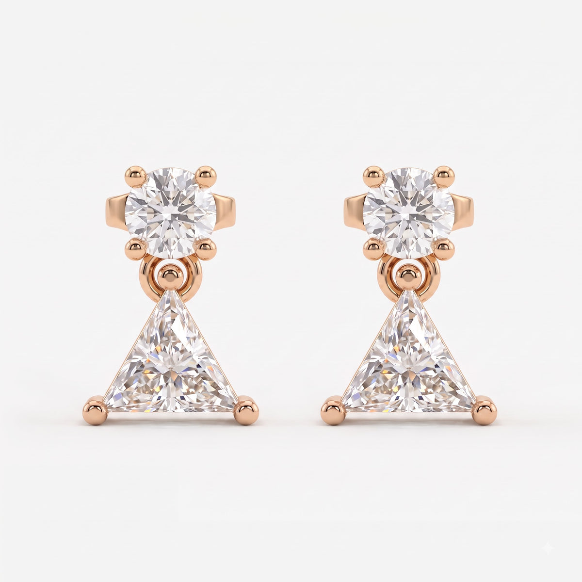 Celestia Triangle Diamond Drop Fashion Earrings
