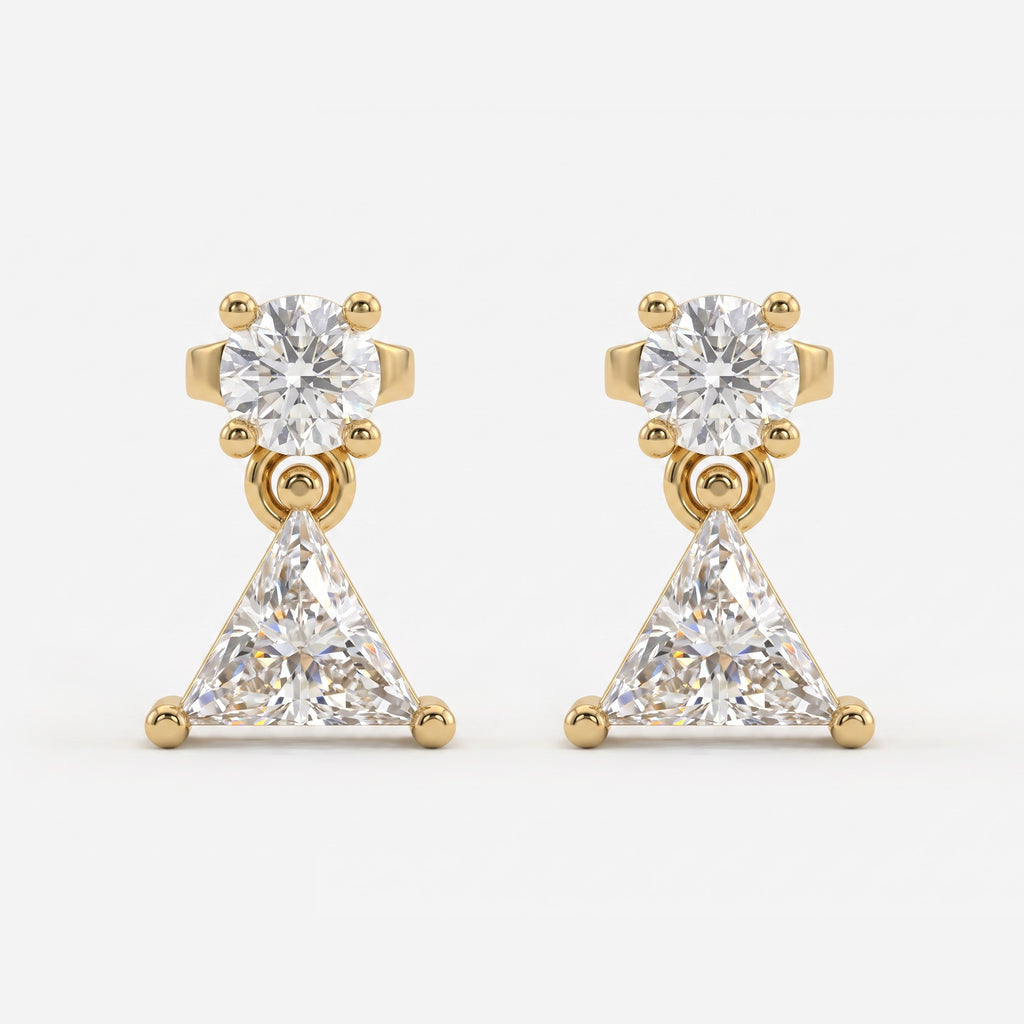 Celestia Triangle Diamond Drop Fashion Earrings