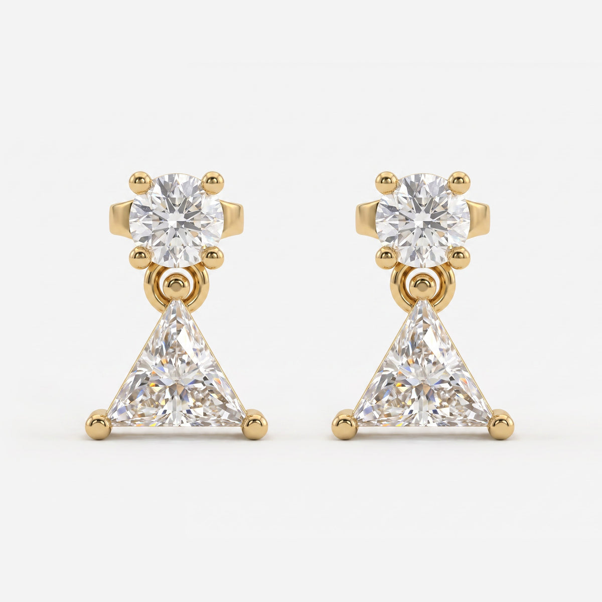 Celestia Triangle Diamond Drop Fashion Earrings