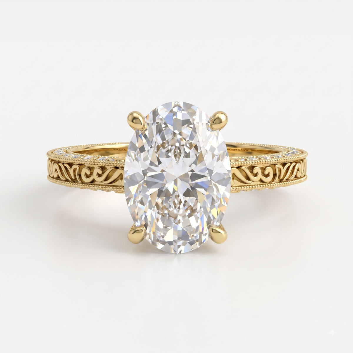 The Eternal Aurelia Oval Diamond Hidden Halo Ring