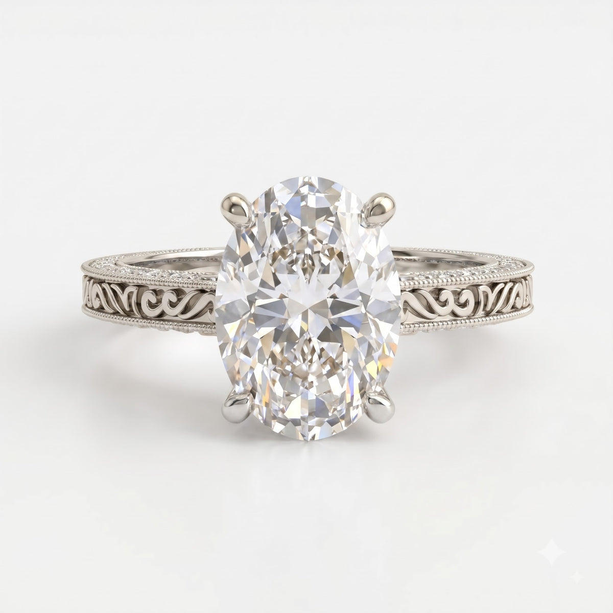 The Eternal Aurelia Oval Diamond Hidden Halo Ring