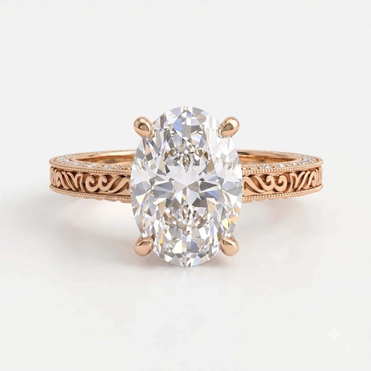 The Eternal Aurelia Oval Diamond Hidden Halo Ring