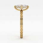 The Royal Reverie Ornate Marquise Diamond Hidden halo Ring
