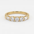 Modern Luxury Round & Tapered Baguette Diamond Eternity Band
