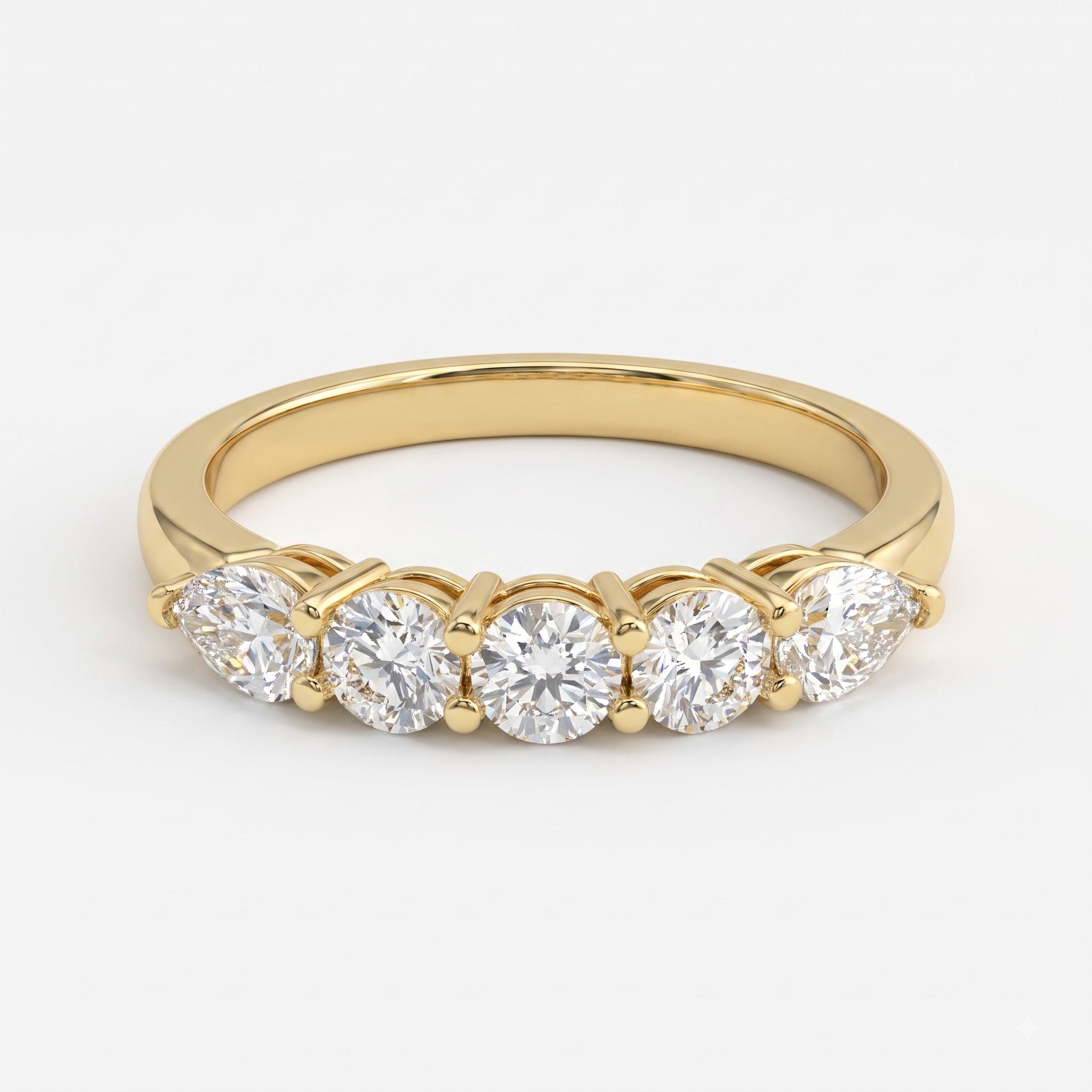 Elegant five-stone diamond Eternity ring