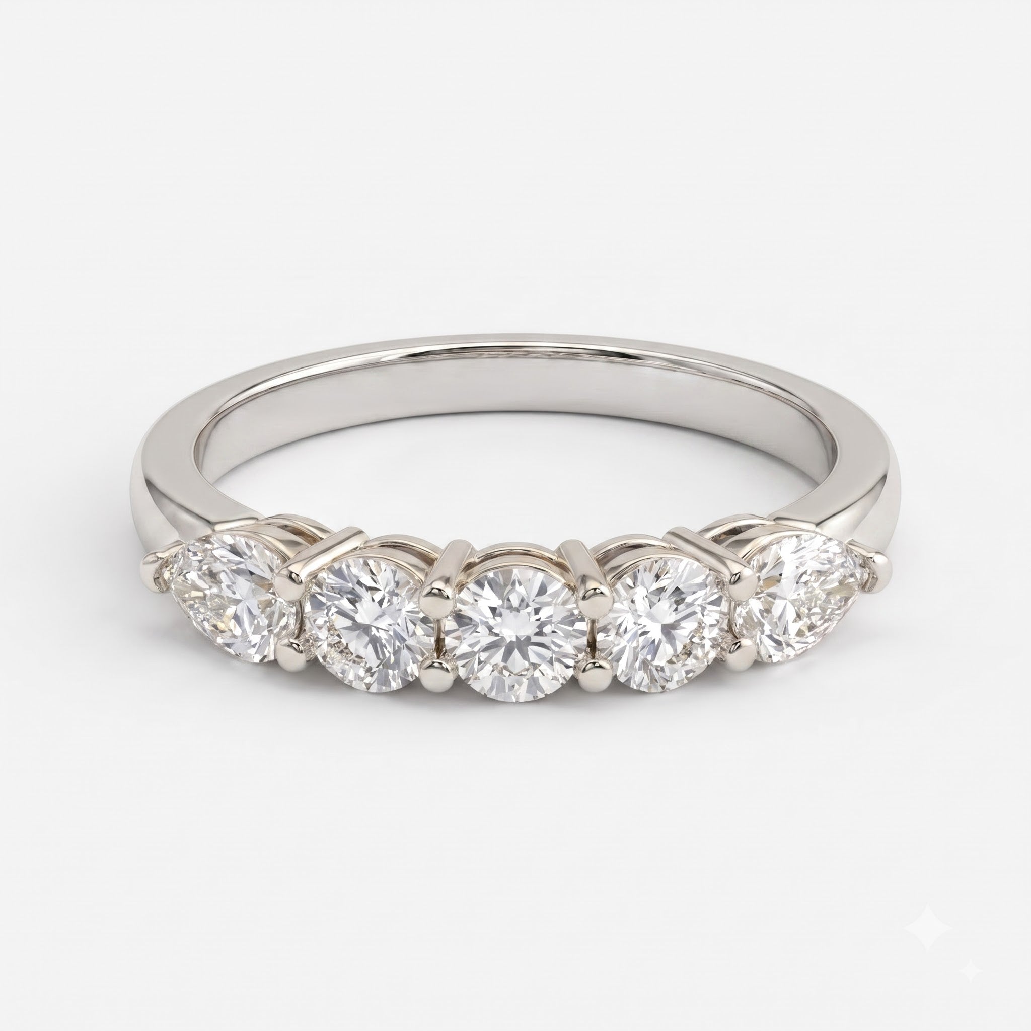 Elegant five-stone diamond Eternity ring