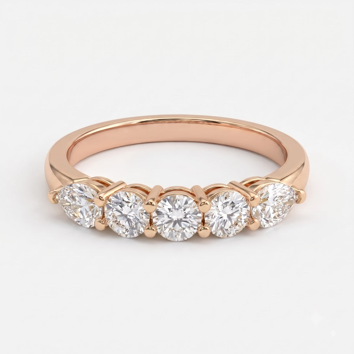 Elegant five-stone diamond Eternity ring