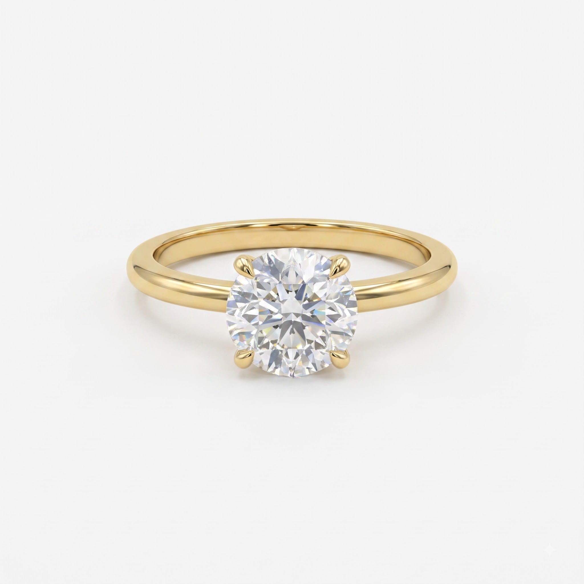 Classic round brilliant Diamond Solitaire Engagement ring