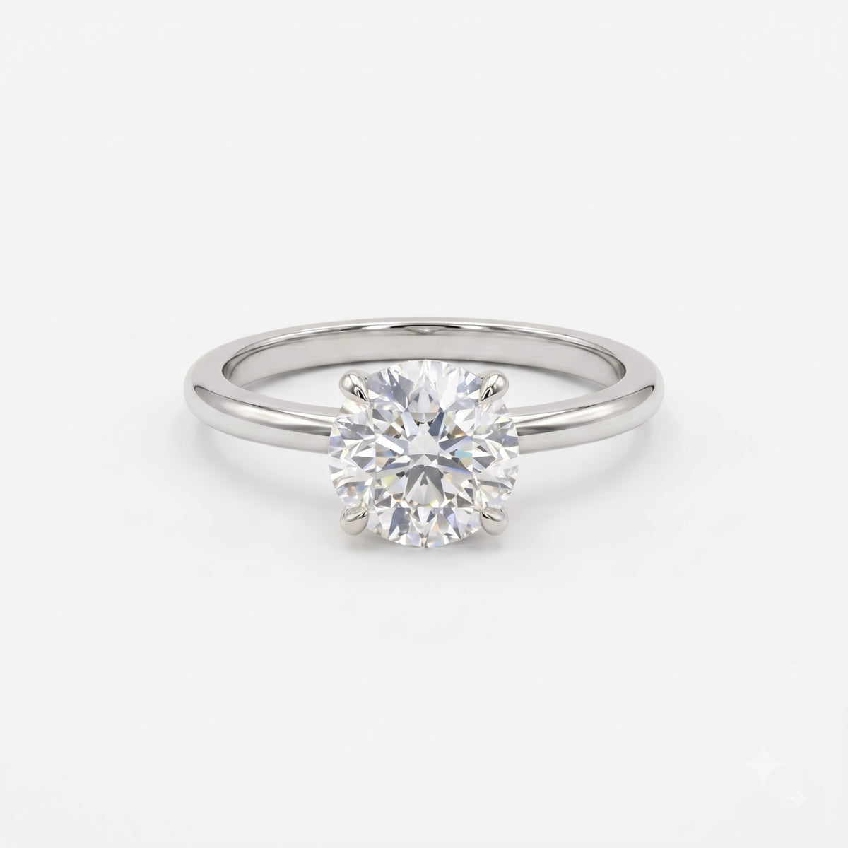 Classic round brilliant Diamond Solitaire Engagement ring