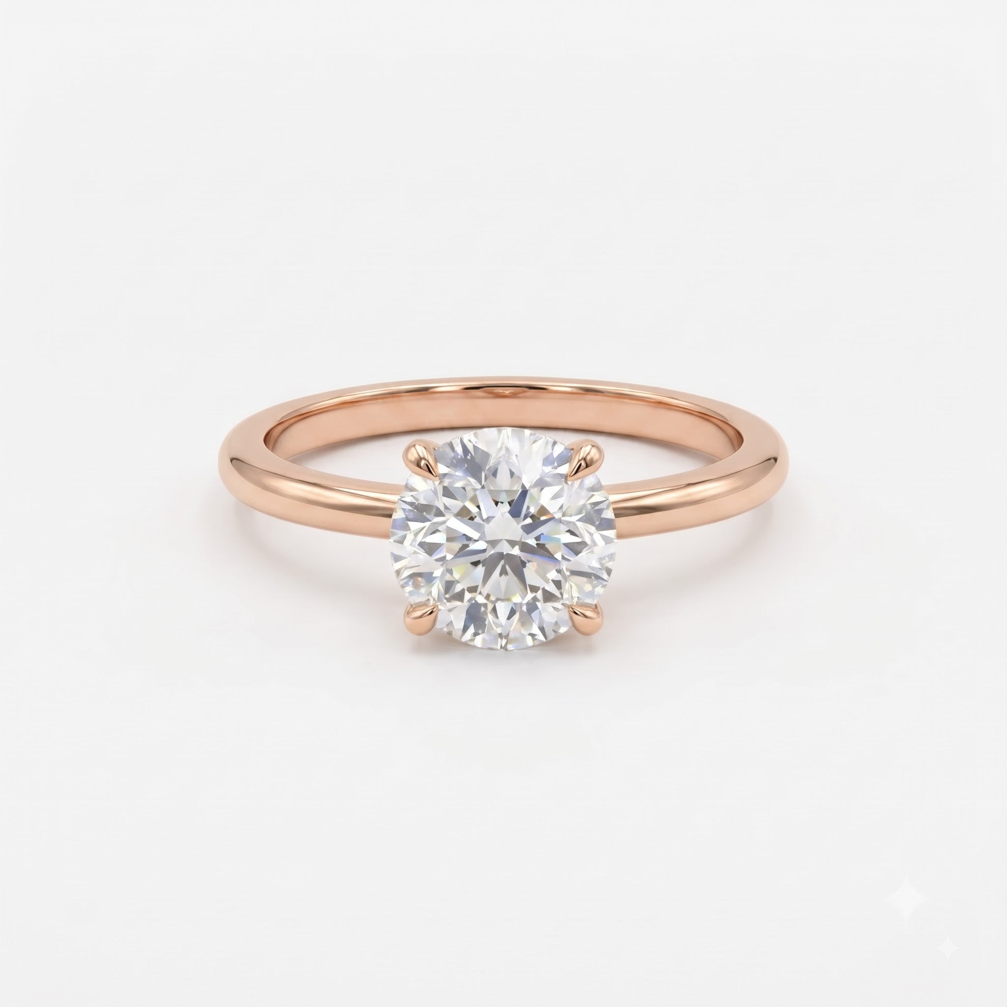 Classic round brilliant Diamond Solitaire Engagement ring