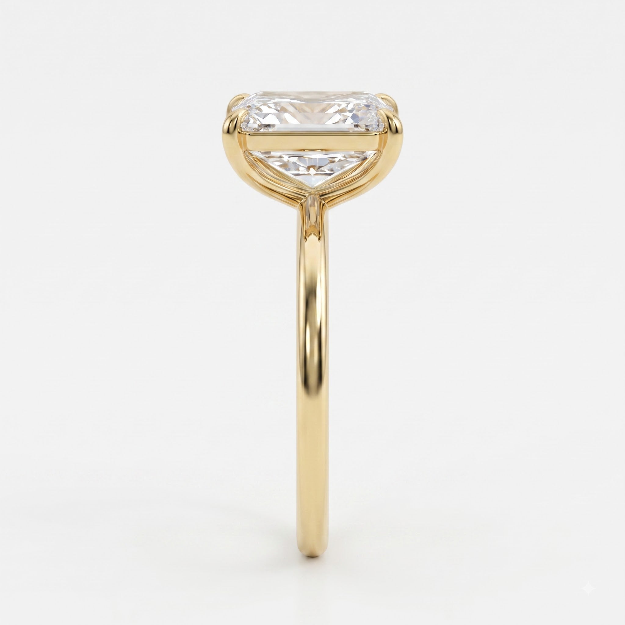 Modern heirloom luxury Emerald Cut Diamond Solitaire Ring
