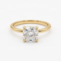 Modern Luxury Cushion Cut Diamond Solitaire Engagement Ring