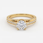 Lumière Grace Round Diamond Hidden halo Ring