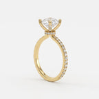 Celestia Aurelia Round Diamond Pavé Hidden Halo Engagement Ring