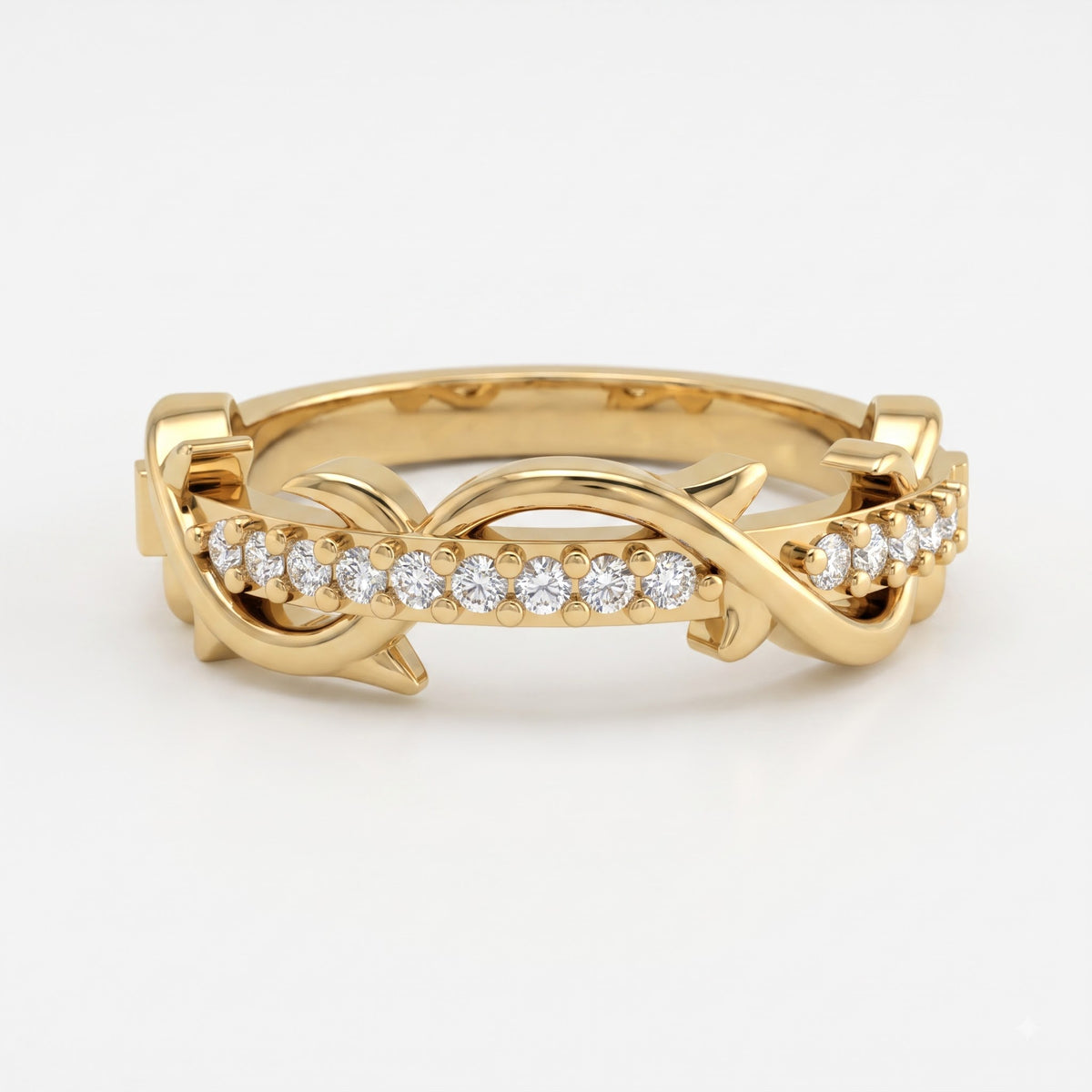 Celestial Eterna Wave Round Diamond Eternity Ring