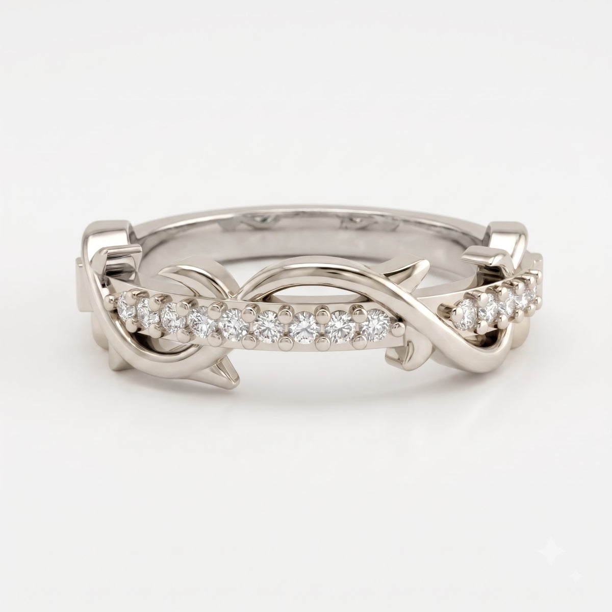Celestial Eterna Wave Round Diamond Eternity Ring