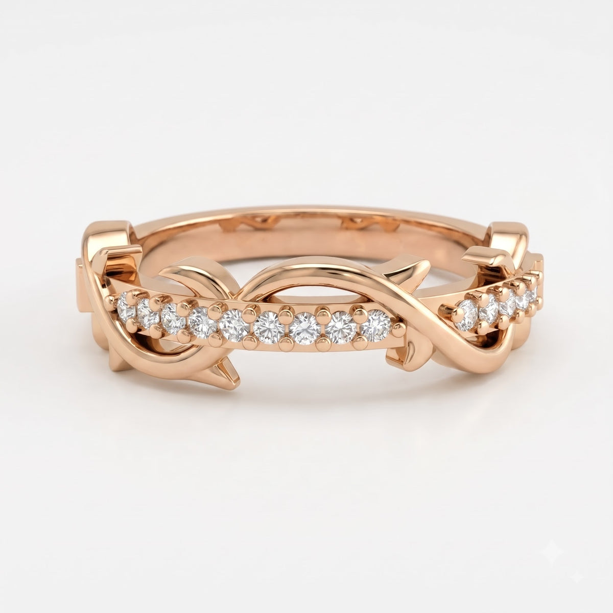 Celestial Eterna Wave Round Diamond Eternity Ring