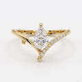 Eternal Sparkle Pear Diamond Side Stone Ring